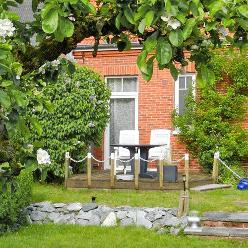 Die Terrasse der Ferienwohnung